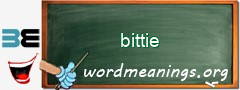 WordMeaning blackboard for bittie